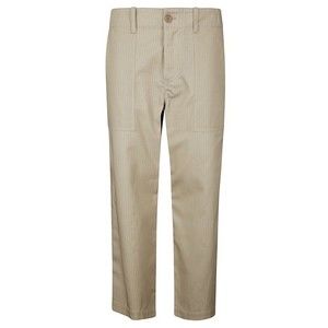 Jejia Ankle-Length Lightweight Cotton Pants With Dual-Color Panel - NWT